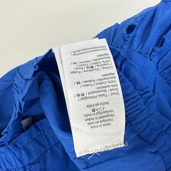 J.Crew Drop Waist Eyelet Midi Skirt Bright Grotto Blue A Line Cotton Small NWT - Picture 11 of 12